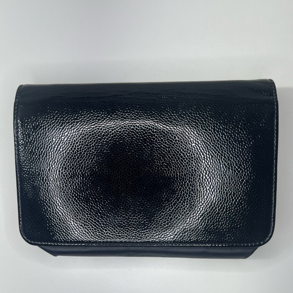 CHANEL | Black Patent Caviar Leather Wallet on Chain - Picture 9 of 13